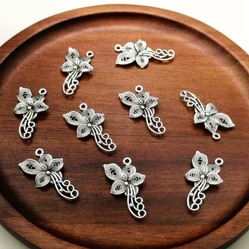 21pcs Retro Chinese Style Butterfly Flower Pendant Set